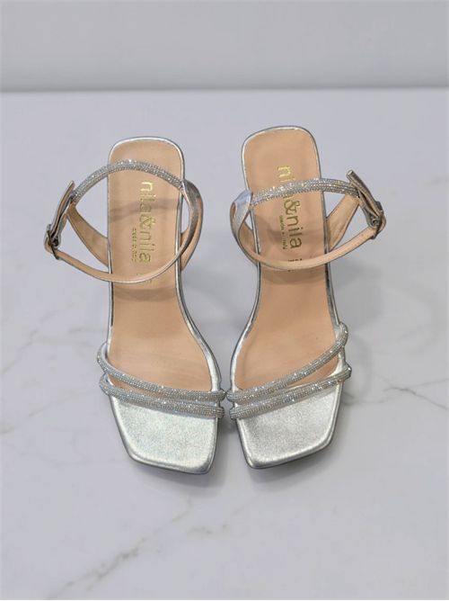 sandalo glitter punta quadrata NILA NILA | AB395R088ARGENTO